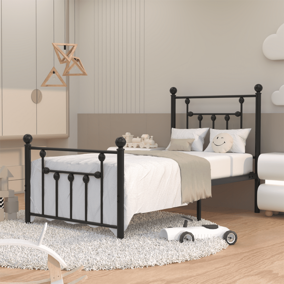 Eden Tali victorian black iron bed frame view 4