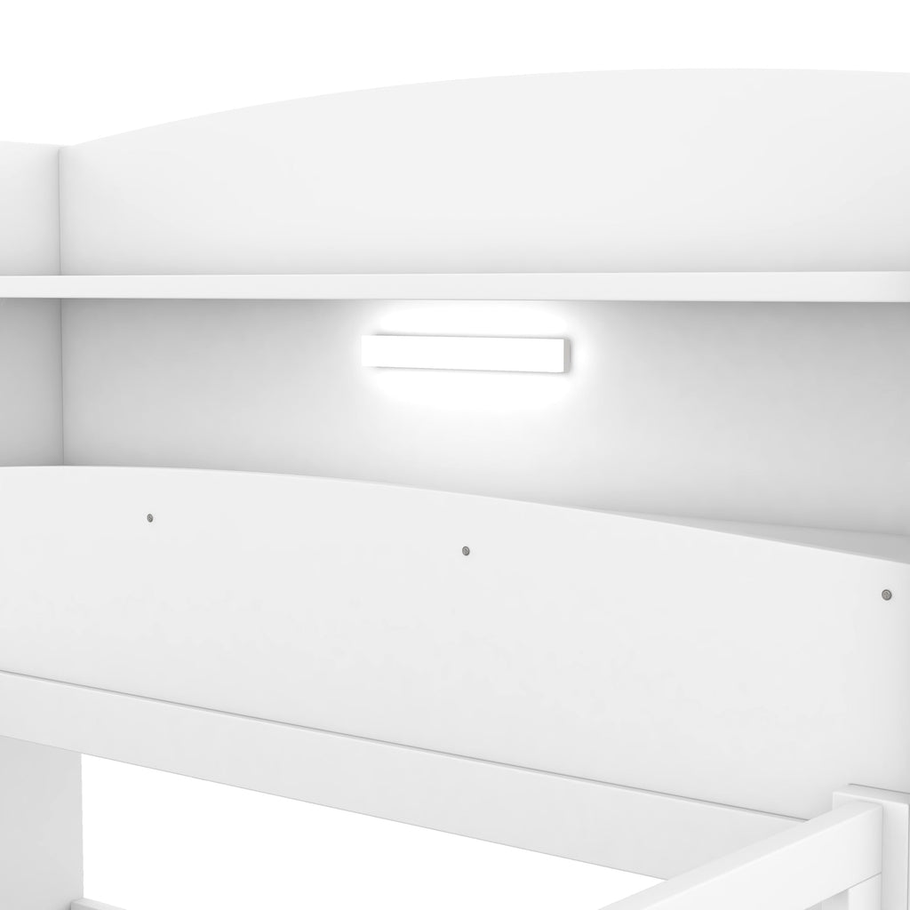 Eden Tali kids bed with storage headboard and LED light view 4