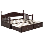 Eden Tali wood daybed with trundle and two drawers view 6