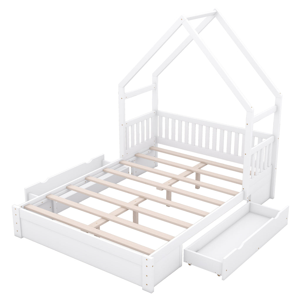 Eden Tali queen house platform bed with drawers view 8