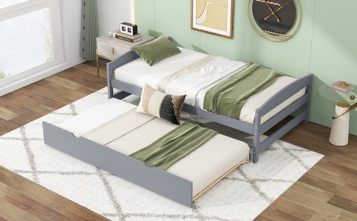 Eden Tali twin trundle bed with LED lights and USB ports view 3