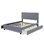 Eden Tali queen velvet upholstered bed with trundle and drawers view 7