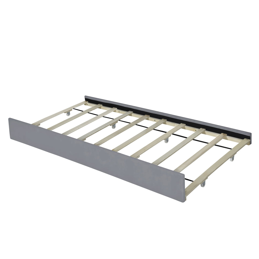 Eden Tali queen velvet upholstered bed with trundle and drawers view 9