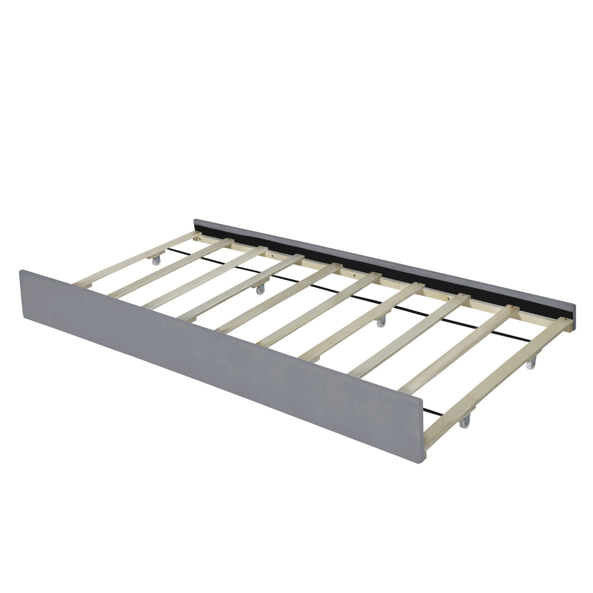 Eden Tali queen velvet upholstered bed with trundle and drawers view 9