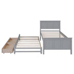 Eden Tali twin platform bed with trundle and roller drawers view 10