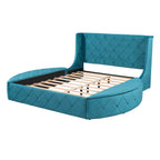Eden Tali queen velvet storage platform bed view 3