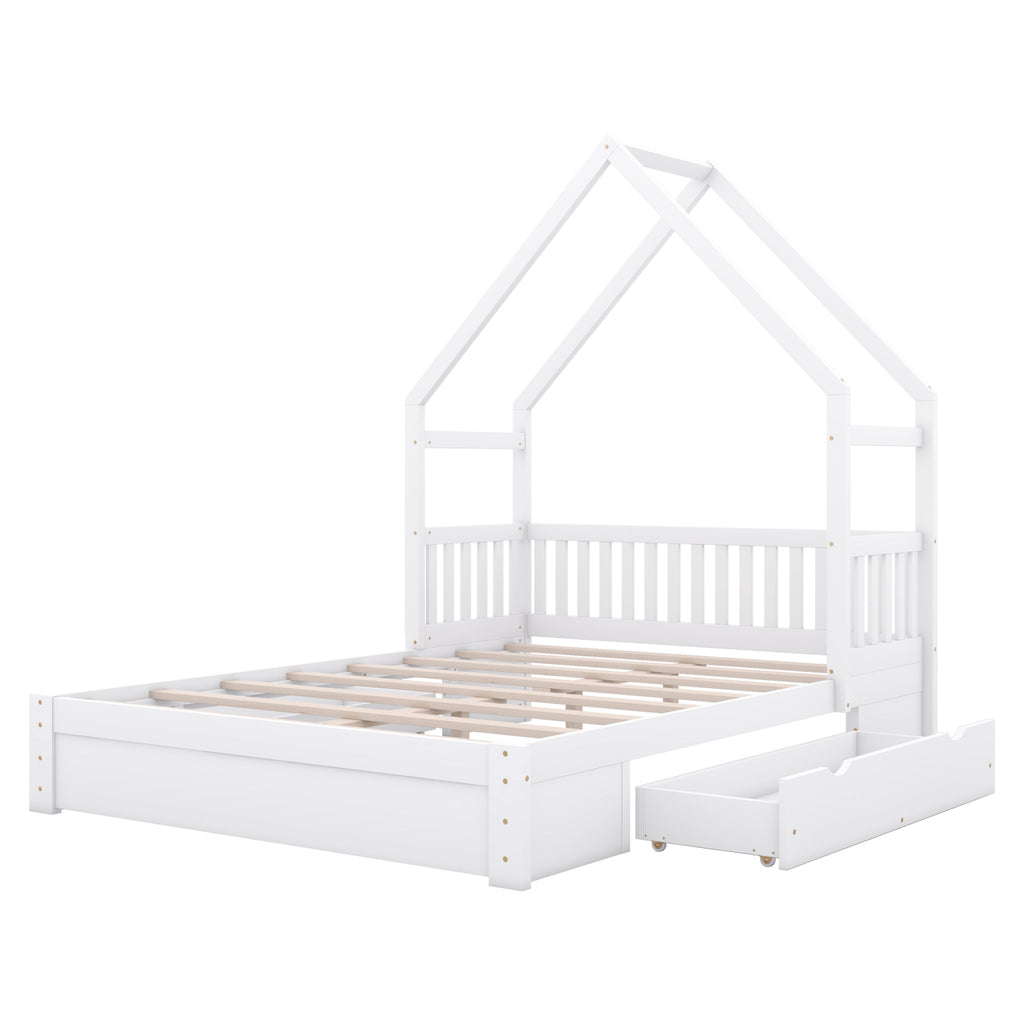 Eden Tali queen house platform bed with drawers view 6