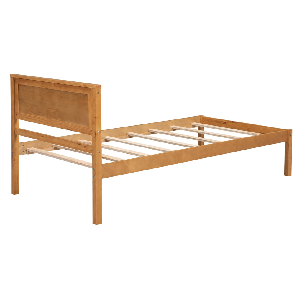 Eden Tali wood platform bed with headboard view 10