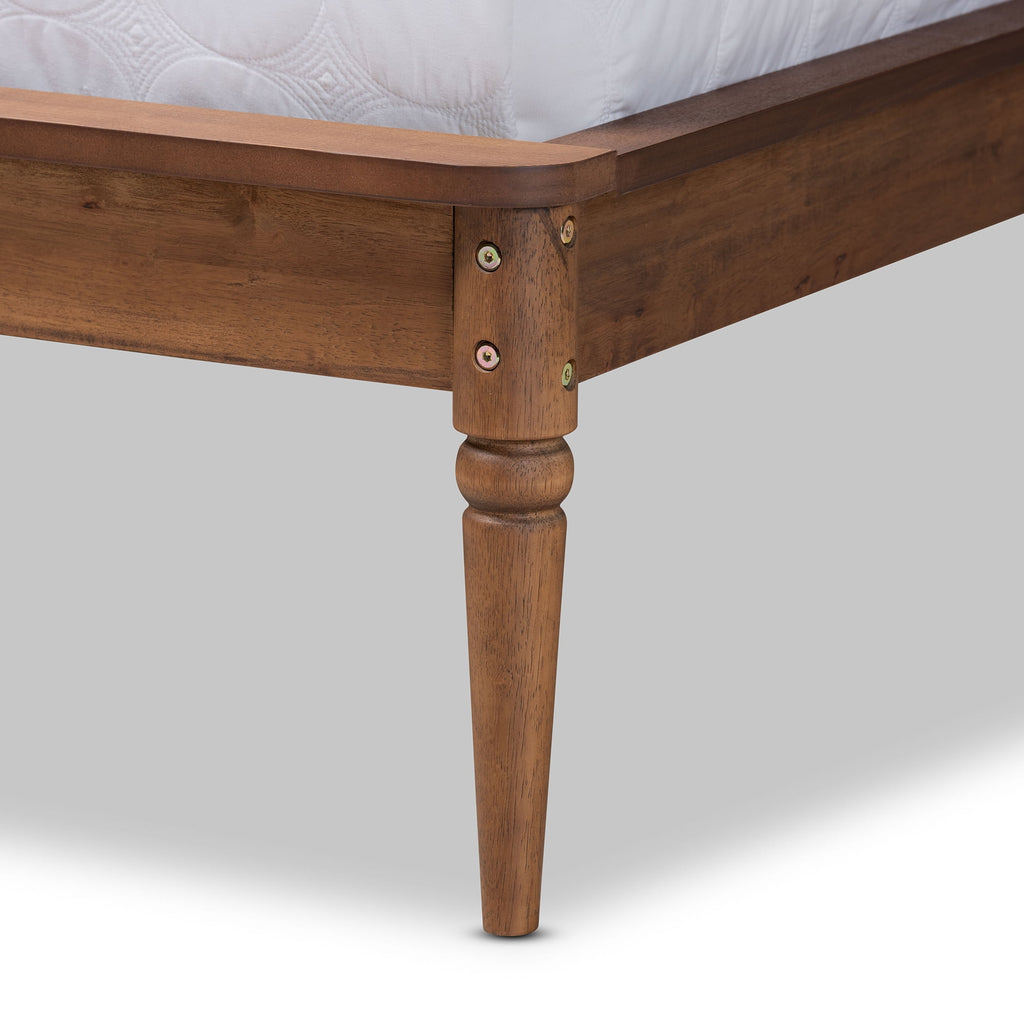 Eden Tali king walnut platform bed with spindle headboard view 5