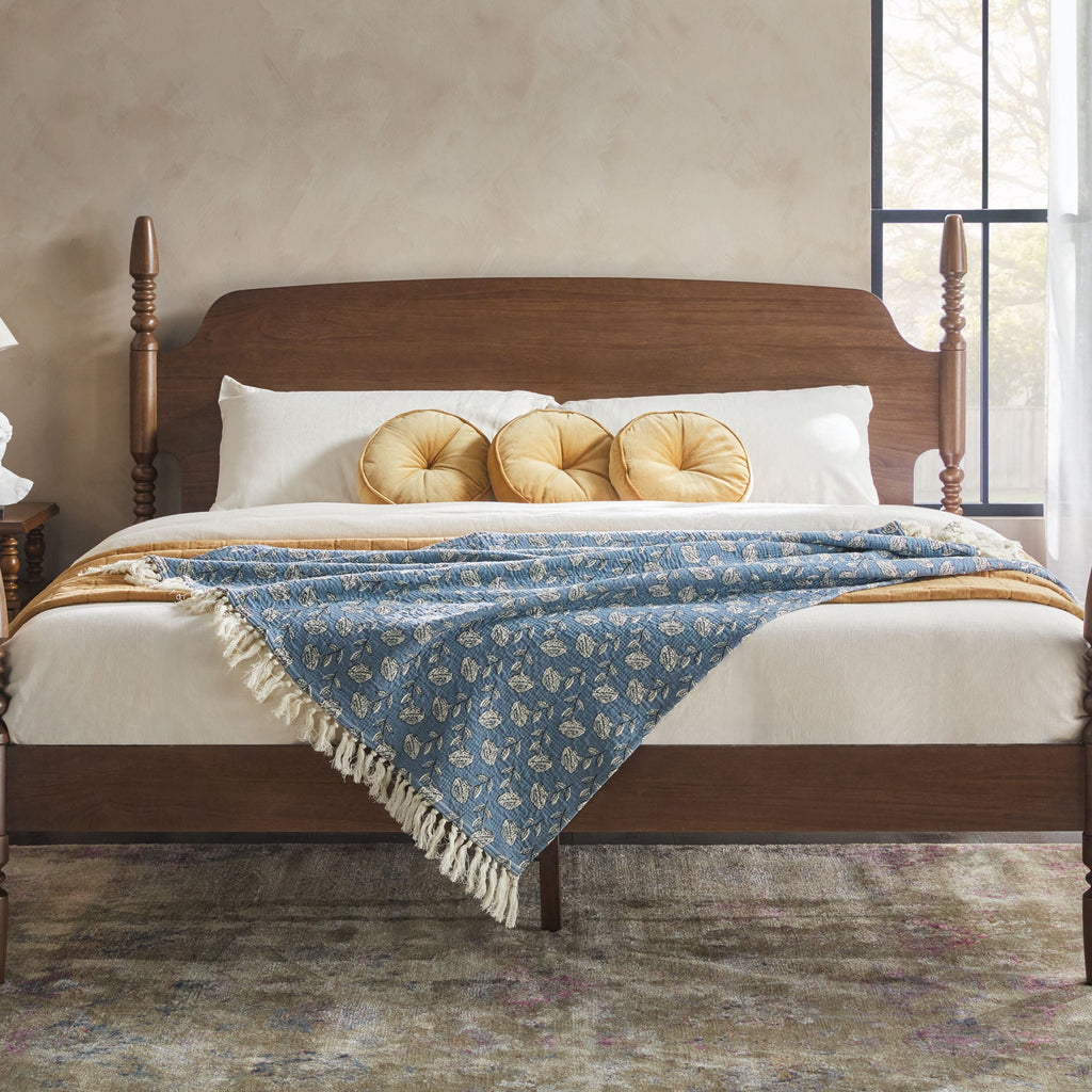 Eden Tali king solid wood spindle platform bed view 7