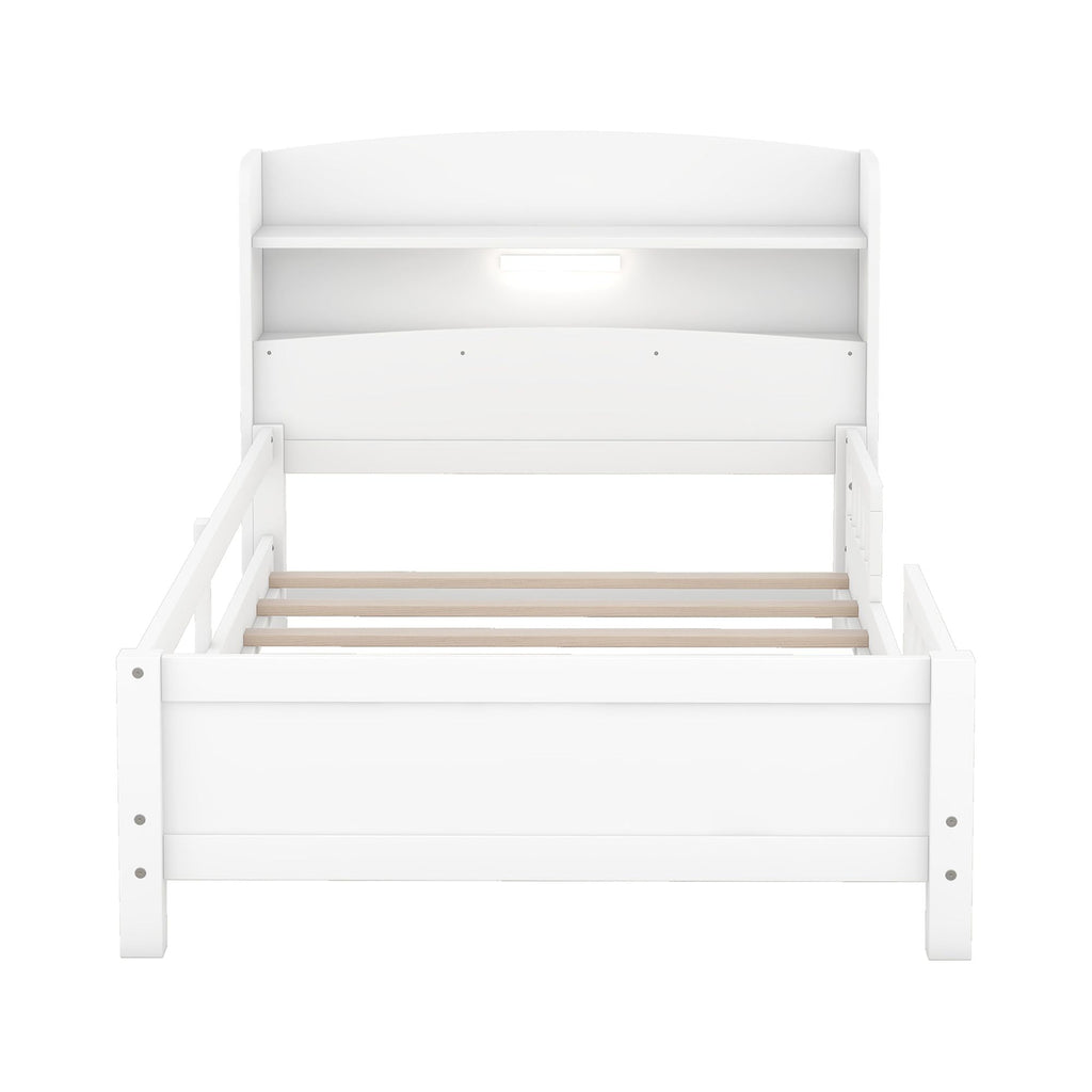 Eden Tali kids bed with storage headboard and LED light view 5