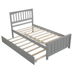 Eden Tali twin wood platform bed with roll out trundle view 5