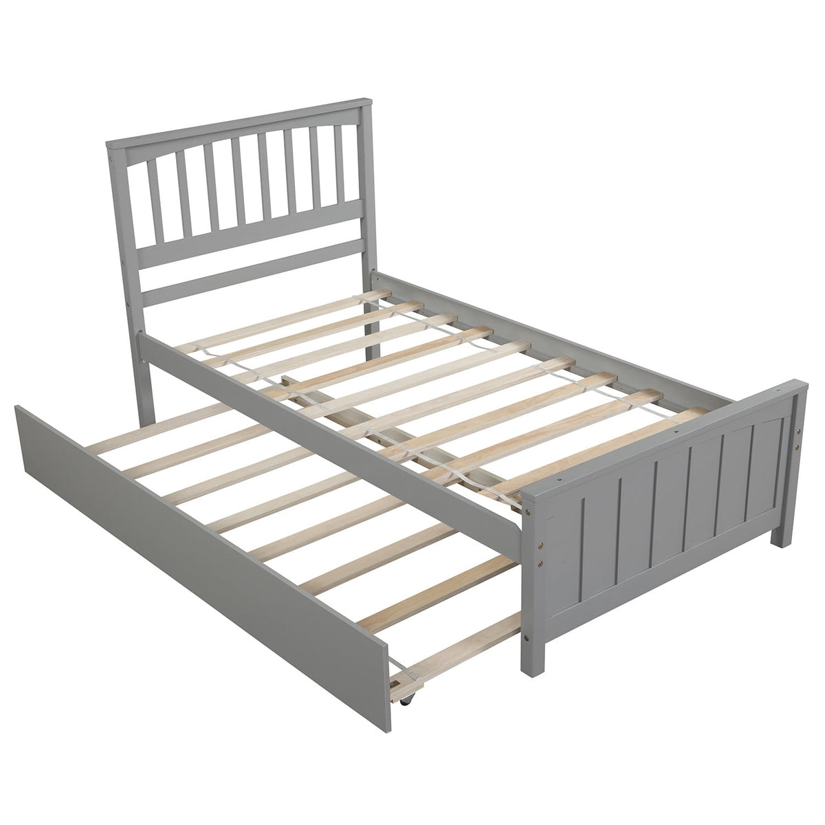 Eden Tali twin wood platform bed with roll out trundle view 5
