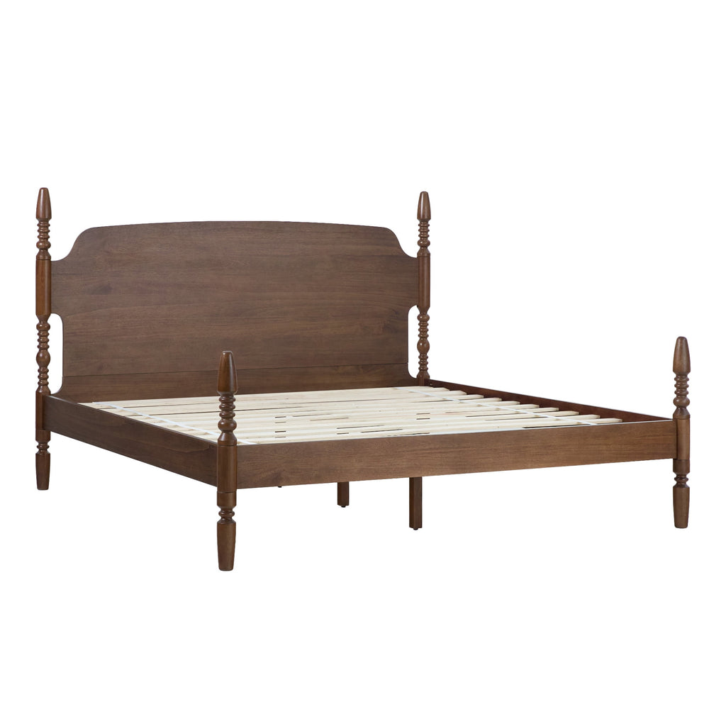 Eden Tali king solid wood spindle platform bed view 10