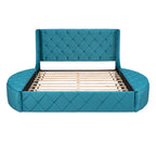 Eden Tali queen velvet storage platform bed view 7