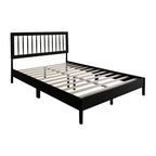 Eden Tali black wood platform bed with spindle headboard view 7