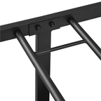 Eden Tali black metal platform bed with high headboard view 1