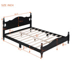 Eden Tali queen retro wood platform bed view 8