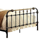Eden Tali king black metal bed with gold accents view 2