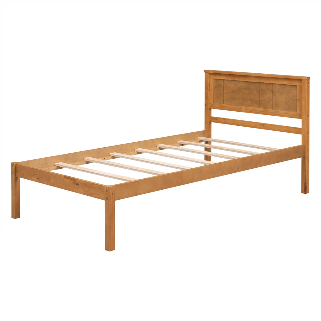 Eden Tali wood platform bed with headboard view 6