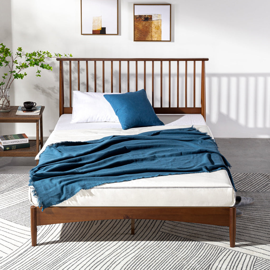 Eden Tali mid century wood platform bed view 1