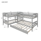 Eden Tali L-shaped twin bunk bed with trundle view 1