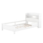 Eden Tali kids bed with storage headboard and LED light view 9