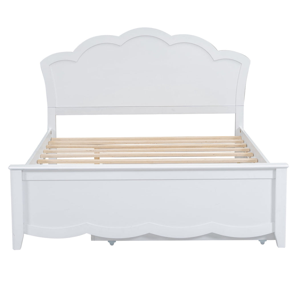 Eden Tali full white wood platform bed with trundle view 12