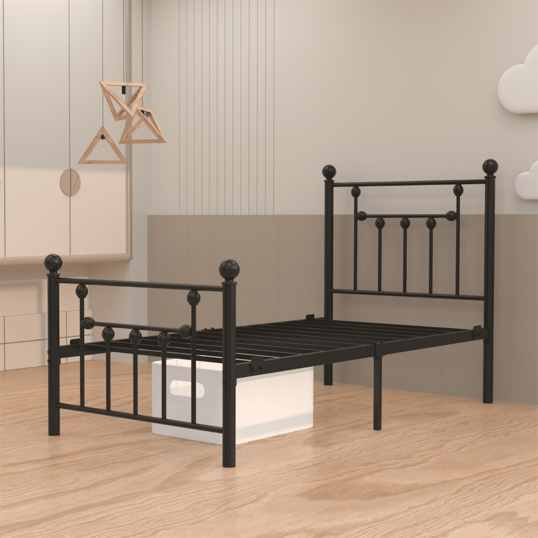 Eden Tali victorian black iron bed frame view 6
