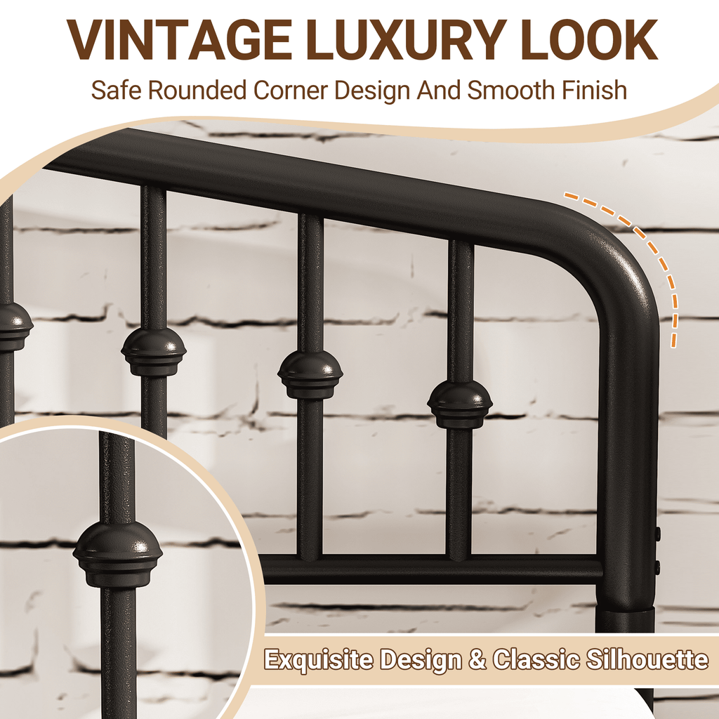 Eden Tali full victorian metal bed frame view 3