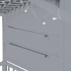 Eden Tali twin house bed with shelves and light strip view 9
