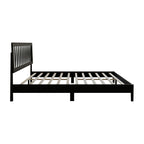 Eden Tali black wood platform bed with spindle headboard view 8