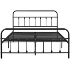 Eden Tali black metal platform bed with high headboard view 6
